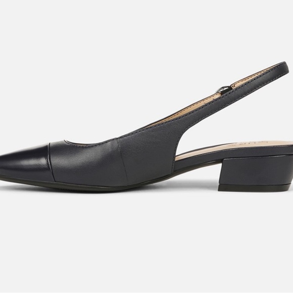 NWOB NATURALIZER BANKS SLINGBACK FRENCH NAVY BLUE LEATHER SIZE 10W - Picture 13 of 13